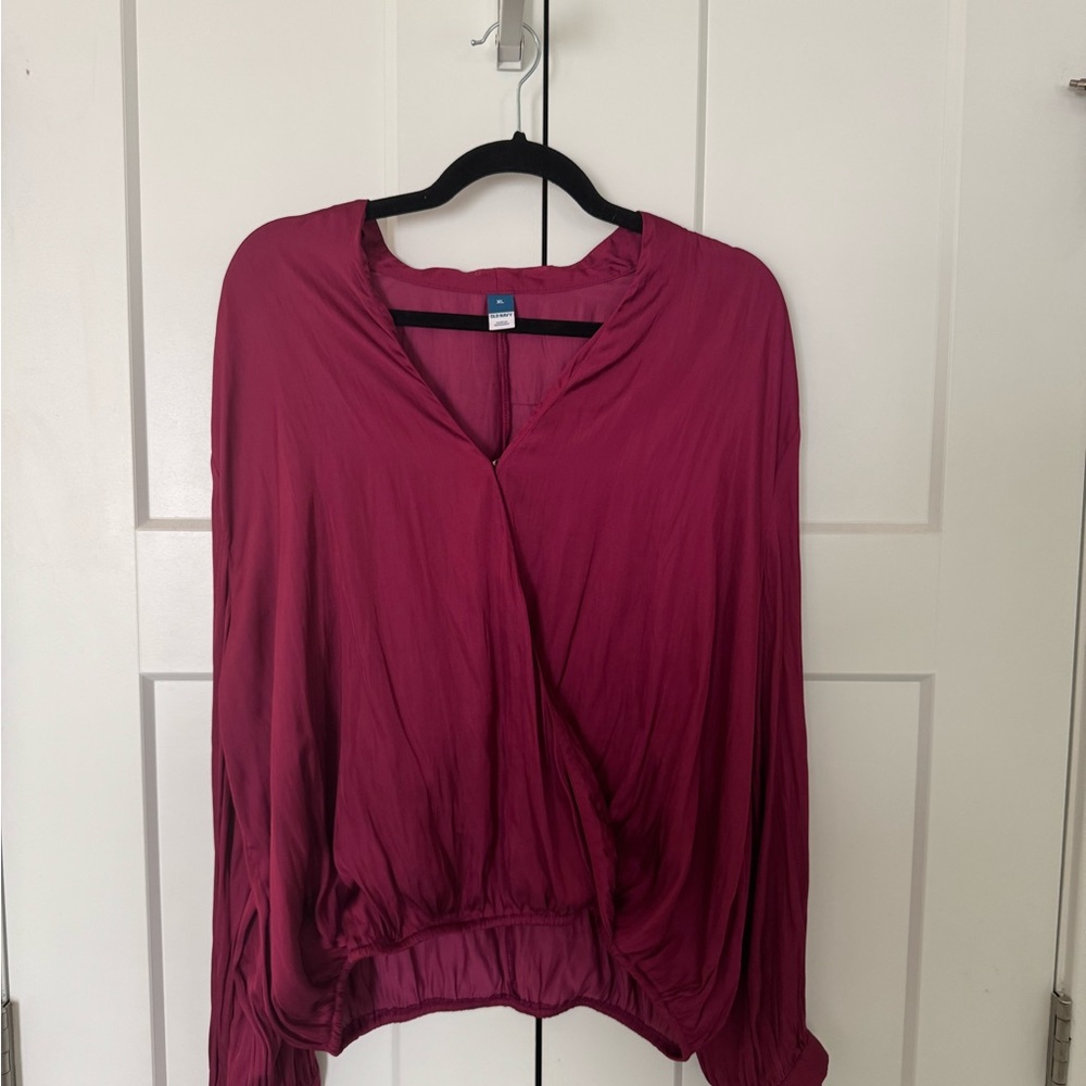 Elegant Burgundy Women's Top